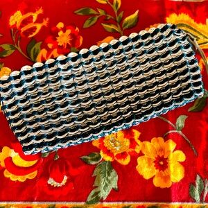 Escama Studio Clutch/Wristlet, Handmade w/100% Recycled Aluminum Tabs